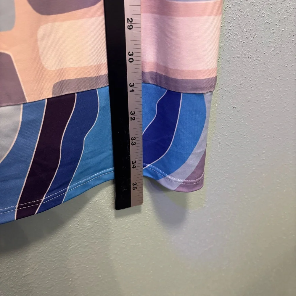 Trina Turk Colorful Abstract Palm Print Sheath Dress Size Small - Picture 8 of 8